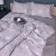 Простынь на резинке MirSon 180x190+25 см 00-3 Grey Dandelions поплин (2200009701894) - изображение 3