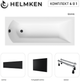 Ванна акриловая Helmken Vespera 140x70 см (7R297291S1) комплект 4 в 1: прямоугольная ванна, ножки, Черная фронтальная и боковая панель - изображение 14