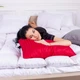 Подушка ортопедическая MirSon Стружка Memory №4026 Satin Stripe 30-0018 Red WoMen 59х43х10 см (2200006422365) - изображение 3