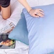 Подушка ортопедична MirSon Стружка Memory №4098 Delicate satin 0842 Light Blue Men 59х43х12 см (2200006423126) - зображення 5