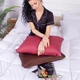 Подушка ортопедическая MirSon Стружка Memory №4103 Delicate satin 0847 Tomato Men 59х43х12 см (2200006423171) - изображение 4