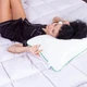 Подушка ортопедическая (стружка Memory) MirSon №4000 Green Nature Julia WoMen 59х43х10 см (2200006422082) - изображение 4