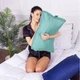 Подушка ортопедична MirSon Стружка Memory №4156 Delicate satin 0844 Green Olive 49х32х10.5 см (2200006423706) - зображення 1