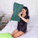Подушка ортопедическая MirSon Стружка Memory №4193 Satin Stripe 30-0017 Green Kiddy 50х29х8 см (2200006424079) - изображение 1