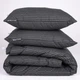 Набор MirSon №1097 СоІог Fun Line Одеяло демисезонное King Size 220х240 см 17-0611 Stripe Black с эвкалиптовым волокном + Две подушки 50x70 см (2200010882513) - изображение 3