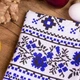 Полотенце вафельное Mirson №515 Waffle Blue ornament 45х90 см (2200006739852) - изображение 2