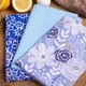 Набор вафельных полотенец Mirson №617 - Blue roses 3 шт 30х50 см (2200006737209) - изображение 2
