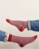 Носки с принтом цветные полосы высокие бесшовные дышащие качественные ORGANIC cotton черные JILL ANTONY 44-45 арт. 31012 - изображение 9