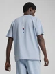 Футболка бавовняна довга чоловіча Puma Bmw Mms Ess+ Logo Tee 63251615 S Blue Wash з принтом (4067984323736) - зображення 2