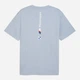 Футболка бавовняна довга чоловіча Puma Bmw Mms Ess+ Logo Tee 63251615 S Blue Wash з принтом (4067984323736) - зображення 4