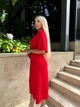 Жіноча легка сукня із запахом та паском Uaclothes 48-52 Червоний (like32333-125371361) - изображение 4
