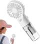 Ручной вентилятор - увлажнитель воздуха на аккумуляторе Humidifying Fan трехскоростной мини-вентилятор / мини-кондиционер с распылением воды, 15.7х6.8 см, белый (103943925) - изображение 10