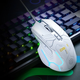 Проводная игровая мышь Inphic PG9 AI Design с RGB подсветкой, 12800 DPI, белая - изображение 2