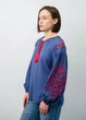 Вишиванка жіноча Narodnyy Butik Квітучий Сад індіго штапель вишивка фуксія 1017.1 44 - изображение 3