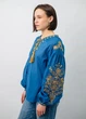 Женская вышиванка Narodnyy Butik индиго хлопок золотая вышивка 1017.1 42 - изображение 3