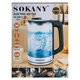 Электрочайник стеклянный SOKANY SK-09013 дисковый 2,5л 1500 Вт сталь - изображение 10