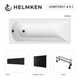Ванна акрилова Helmken Vespera 160x70 см (29P309727F) комплект 4 в 1: прямокутна ванна, ніжки, Чорна фронтальна та бічна панель - зображення 14