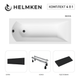 Ванна акриловая Helmken Vespera 180x80 см (8V0S609984) комплект 4 в 1: прямоугольная ванна, ножки, Черный подголовник, Черная фронтальная панель - изображение 18