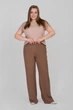 Жіночі штани літні великого розміру UF-fashion Б-001 56 капучино - зображення 1
