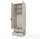 Шафа Metkas Home A004 800 x 420 x 2300 мм ЛДСП Кашемір (MA004-K) - зображення 2