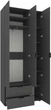 Шкаф Metkas Home A013L 1000 x 420 x 2300 мм ЛДСП Антрацит (MA013L-A) - изображение 2