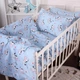 Простынь MirSon Бязь 20-0037 Cute blue zebra 150х220 см (2200010284270) - изображение 2