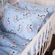 Простынь MirSon Бязь 20-0037 Cute blue zebra 150х220 см (2200010284270) - изображение 3