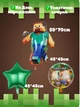 Набор воздушных шаров фольгированные для праздника Майнкрафт Minecraft фонтан шаров 5шт + очки в подарок зелёный (AN)34134 /20350 - изображение 2