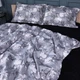 Простынь на резинке MirSon 70x190+10 см 00-8 Black Flowers поплин (2200009708282) - изображение 3