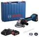 Аккумуляторная бесщеточная угловая шлифмашина Bosch Professional GWS 18V-8 в кейсе с 2 акб 18V 4Ah и з/у GAL 1840 (06019N9020) - изображение 1