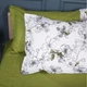Простынь на резинке MirSon 160x200+25 см 00-1 Olive Flowers поплин (2200009699498) - изображение 8