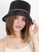 Панама женская плетеная SumWin Варна 39088-6-01 54-57 Черная (ROZ6501093181) - изображение 1