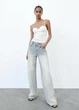 Жіночий корсетний боді Zara Satin Effect Bustier Corset Bodysuit White XS Білий (3401/680/250) - зображення 4