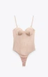 Жіночий корсетний боді Zara Satin Effect Bustier Corset Bodysuit XS Бежевий (3138/331/942) - зображення 4