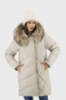 Жіночий зимовий пуховик з біопухом та хутром єнота, casual стиль Snow Owl (фісташковий, M), 36339, 27595 - зображення 2