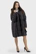 Жіночий зимовий пуховик з норковим хутром, чорний/бежевий, casual Basic (чорний, 54), 28061, 27903 - изображение 3