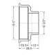 Футорка (перехідник) латунна Thermo Alliance Standart 1" × 1/2" ВН, PN25 - изображение 2