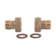 Комплект накидних гайок для лічильника води Thermo Alliance 3/4" × 1/2" ВН, латунні, PN25 - изображение 4