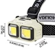 Ліхтар налобний акумуляторний Bailong HX-816S 2COB(white+red) із сенсорним датчиком вологозахист - зображення 5