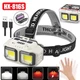 Ліхтар налобний акумуляторний Bailong HX-816S 2COB(white+red) із сенсорним датчиком вологозахист - зображення 1