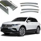 Дефлектори вікон вітровики Benke для Volkswagen Tiguan 2017- Europe (Хром Молдинг Нержавіюча сталь 3D) - изображение 1