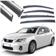 Дефлектори вікон вітровики Benke для Lexus CT200H 2011-2020 Молдинг Нержавіюча сталь 3D (BLXCT1123-W/S) - зображення 1