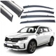 Дефлектори вікон вітровики Benke для Kia Sorento 2020- Хром Молдинг Із Нержавіючої Сталі 3D - изображение 1