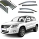Дефлектори вікон вітровики Benke для Volkswagen Tiguan I 2007-2015 Хром Молдинг З Нержавіючої Сталі 3D (BVWTG1023-W/S) - изображение 1