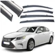 Дефлектори вікон вітровики Benke для Lexus ES 2018- Молдинг Нержавіюча сталь 3D (BLXES1823-W/S) - зображення 1