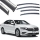 Дефлектори вікон вітровики Benke для Volkswagen Jetta (Sagitar) Mk7 2019- Хром Молдинг З Нержавіючої сталі (BVWST1923-W/S) - изображение 1