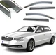 Дефлектори вікон вітровики Benke для Skoda SuperB III 2015- седан Хром Молдинг Із Нержавіючої Сталі 3D - изображение 1