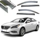 Дефлектори вікон вітровики Benke для Hyundai Sonata 2015- Cкотч 3M Хром Молдинг Із Нержавіючої Сталі 3D - изображение 1