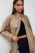 Куртка-сорочка Pull & Bear сіро-бежевий HTKHY135 L - зображення 4