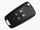 Корпус выкидного ключа Chevrolet Cruse 4+1 кнопки HU-100 с логотипом - изображение 1